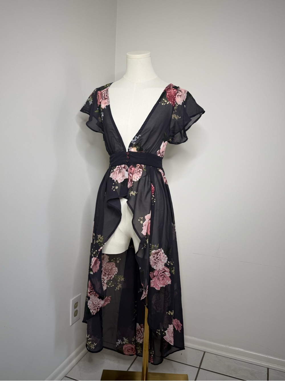 Live 4 Truth Black Floral Maxi Dress
